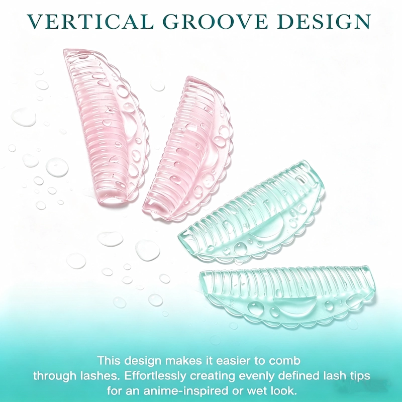Pink and Green Color Lash Lift Silicone Pads S M L XL Four Sizes Making Natural Lift Looks